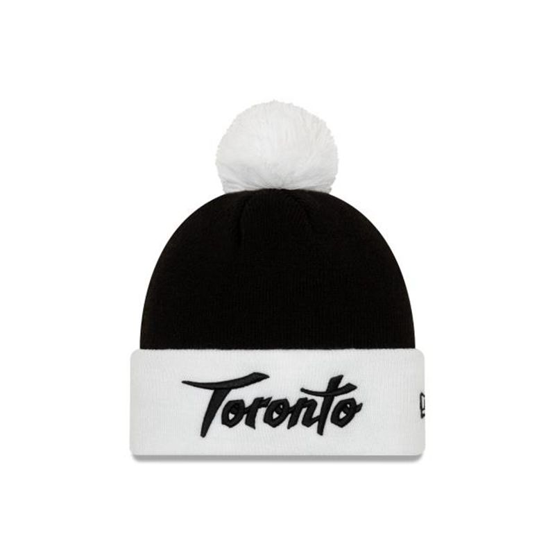 NBA Toronto Raptors 2019 Authentics City Series Holiday Pack Pom Knit (PYU0452) - White New Era Beanies